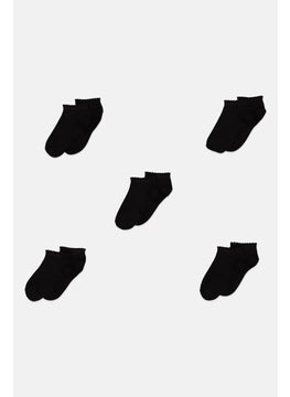 اشتري Kids Girl 5 Pair Ankle Socks, Black في الامارات