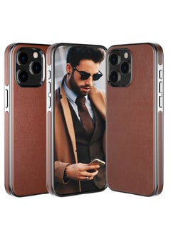 Buy Compatible For IPhone 15 Pro Max Case Luxury Leather Business Premium Classic Cover Anti Fingerprint AntiSlip Scratch Resistance Phone Case in Saudi Arabia