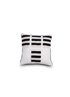 Buy Maze Filled Cushion 45x45cm White/Black in UAE