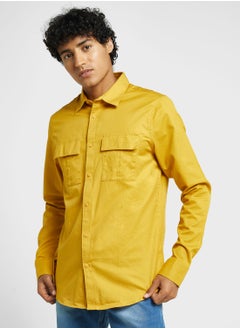 Buy Thomas Scott Cotton Twill Classic Slim Fit Opaque Casual Shirt in UAE