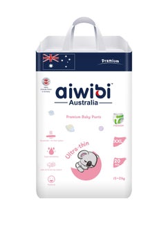 اشتري Aiwibi Ultra - Thin Premium Baby Pants Diaper Cotton-Like Anti-Irritation Size XXL 15-21Kg 20 Counts في الامارات