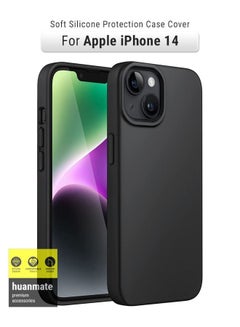 Buy Stylish Silicone Case Cover For Apple iPhone 14 Black in Saudi Arabia
