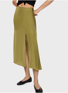 Buy Slit Detail Midi Skirt in UAE