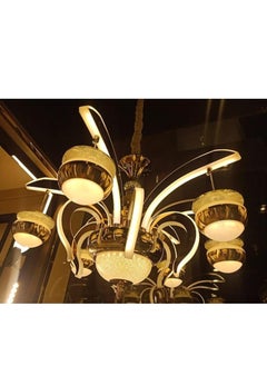 Buy Modern LED chandelier with a sparkling gold color and beautiful warm lighting from TEC Light for modern lighting. in Egypt