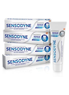 Buy Sensodyne Repair and Protect Whitening Toothpaste, Toothpaste for Sensitive Teeth and Cavity PreventionPack of 4 in Saudi Arabia