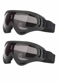 Buy 2 Pcs Outdoor Sports Goggles,Cycling Motorcycle Ski Goggles,X400 UV Protection Sandproof Glasses Windproof Dust-proof Anti-fog Tactical Glasses Outdoor Sport for Kids and Adult in Saudi Arabia