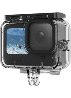 اشتري حافظة مقاومة للماء بطول 60 متر/196 قدم من TELESIN لـ GoPro Hero 12/11/10/9 طلاء أسود مقاوم للماء للعدسة، غطاء غطاء غطاء غطاء الغوص تحت الماء لـ GoPro 12، 6 × أوراق مضادة للضباب، جميع السيناريوهات متاحة في الامارات