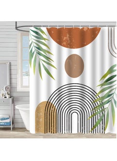 Buy Bathroom Curtain Waterproof and Dampproof Abstract Modern Boho Curtain Fits Perfect to Every Bath Decor - Ideal to Brighten Up Your Bathroom at Home in UAE