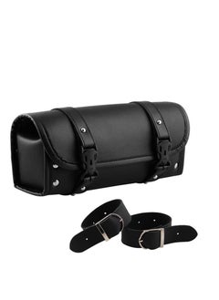 Buy Motorcycle Tool Bag, Universal Tool Bag, Motorcycle Side Bag, Motorcycle Fork Bag, Suitable for Harley Suzuki Kawasaki, Motorcycle Handlebar Bag, PU Leather Black in UAE