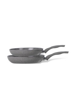 Buy 2 pieces Top Chef granite frying pan set (20-22-26) Grey in Egypt