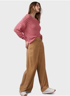 Buy High Waist Wide Leg Pants in UAE