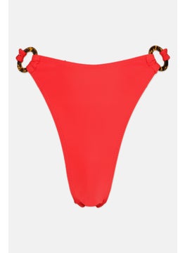 Buy Women Plain Pull On Bikini Bottom, Orange in UAE