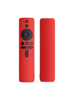 اشتري Silicone Remote Control Protective Cover for Xiaomi Mi Box S/4X Mi TV Stick Smart Tv Box Controller Remote Skin Sleeve Shockproof Protector- Red في الامارات