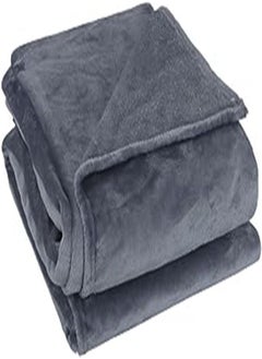 Buy Goolsky Flannel Fleece Blanket Twin Size - Soft Lightweight Plush Microfiber Bed Blanket for Sofa or Couch, Machine Washable Blankets Fleeces, Dark Gray 60x78 Inch in UAE