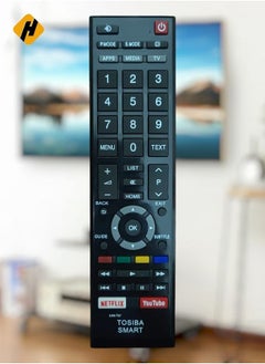 Buy Replacement remote control for Toshiba Smart TV, TOSHIBA Smart Tv LCD, LED, suitable for many Toshiba smart TV models in Saudi Arabia