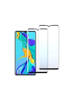 Buy Screen Protector for Huawei P30 Pro, (2 Pack) 3D Curved Full Coverage Ultra Clear Screen Tempered Glass Protective Film for Huawei P30 PRO Phone in Saudi Arabia