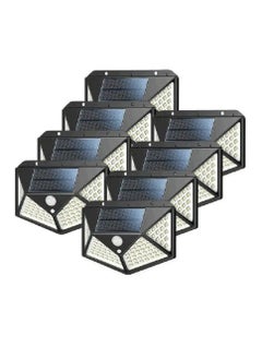 اشتري Pack Of 8 Pcs 100 Led Solar Outdoor Light Solar Motion Sensor Security Lights With 3 Lighting Modes Wireless Solar Wall Lights Waterproof Solar Powered Lights For Garden Home And Garage Use Black في الامارات