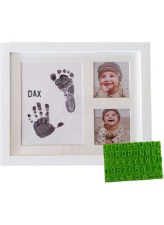 Buy Ultimate Baby Ink Hand & Footprint Kit Safe Ink Pad Stamp Paper Frame & Stencil For Baby Shower Registry Newborn New Mom Gifts in UAE