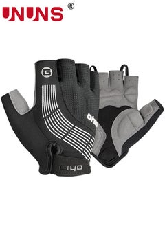 Buy Cycling Gloves,Sports Cycling Bike Gloves For Men Women,Half Finger Bike Gloves With Gel Padded,Shock-Absorbing Anti-Slip Breathable Road Biking Gloves For Cycling Training Workout,Black M in Saudi Arabia