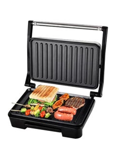 Buy Electric Grill & Panini Press,Non-Stick Plates, Indicator Light, Cool Touch Handle, for Toasted Sandwiches, Kebabs, Steak, Meat, 850W in Saudi Arabia