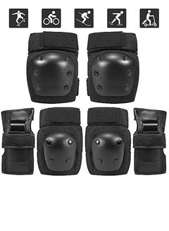 Buy 6-piece Protective Gear Set Cycling Skates Scooter protective gear (Black) in UAE
