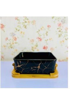 Buy Square porcelain casserole + wooden stand in Egypt