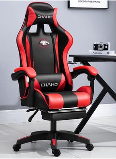 Buy Gaming Chair Ergonomic Racing Chair High Back Computer Chair with Height Adjustable Headrest and Lumbar Support Esports Swivel Chair with Adjustable Footrest in Saudi Arabia