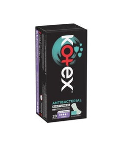 Buy Kotex Antibacterial Long 20 Panty Liners in UAE