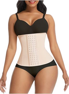 Buy Latex Waist Trainer for Women 4 Hooks Waist Cincher Corset Hourglass Body Shaper Girdle  M in UAE