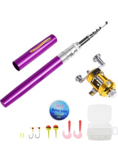 Buy Telescopic Pocket Pen Fishing Rod and Reel Combo Set 26*4*10.5cm in Saudi Arabia