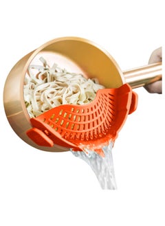 Buy Pasta Strainer , Clip-on Food Strainer for Meat, Vegetables and Fruits In The Kitchen, Silicone Clip-on Strainer for All Pots and Pans, in Saudi Arabia