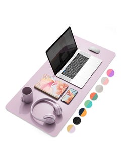 Buy COOLBABY Multifunctional Office Desk Pad, Ultra Thin Waterproof PU Leather Mouse Pad, Dual Use Desk Writing Mat for Office/Home(80*40 CM，Gold + Pink) in UAE