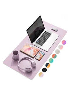 Buy COOLBABY Multifunctional Office Desk Pad, Ultra Thin Waterproof PU Leather Mouse Pad, 80*40 CM，Gold + Pink in UAE