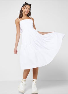 اشتري Tiered Midi Dress With Back Bow Detail في السعودية