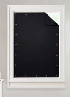 Buy Temporary Blackout Blinds Curtain for Window Travel Portable Adjustable Suckers Sunlight Blocking Blinds Thermal Insulated Curtains for Storage Room Basement, Black, 51 by 78 Inch, 1 Pc in UAE