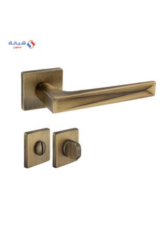 Buy Rosette Dognlar Turkish Verita Bathroom Door Handle Set – Oxide Yellow in Egypt