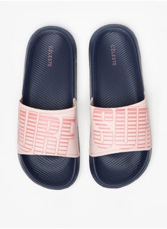 Buy Women's Typographic Print Slides in Saudi Arabia