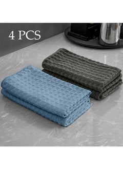 اشتري 4 PCS  Microfiber Barista Cleaning Towels Coffee Cleaning Accessories for Espresso Machine, Steam Wand, Countertop,Cotton Kitchen Towels, Waffle Weave Dish Towel,(30cmx30cm) في السعودية