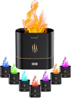 Buy Flame Essential Oil Diffuser, Upgraded Aroma Diffuser with 7 Colorful Lights, Ultra Quiet Air Humidifier, Electric Aroma Diffuser, Waterless Auto Shut-Off for Home, Office, Room in Egypt