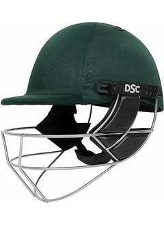 Buy Defender Cricket Helmet | Green | Size: Medium | For Men & Boys | Adjustable Steel Grill | Back Support Strap | Lightweight in UAE