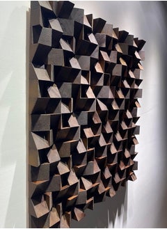 اشتري Dark Brown Soundproof Wall Art By Woodeometry في مصر