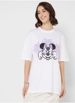 اشتري Minnie Oversize Front & Back Print T-Shirt في الامارات