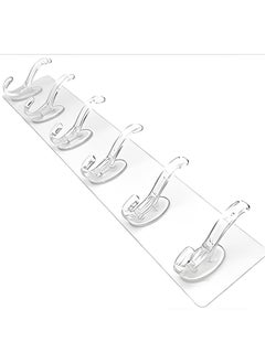 اشتري 6 Hook Flexible Silicone Silicone Silicone Stick Hanger 40cm by 8cm في مصر