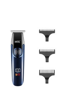 Buy HTC Hair Clipper, Beard Trimmer with 2 Speed Settings, USB Rechargeable Cordless T-Shape Shaver with LED Display and 3 Combs, AT588 in UAE