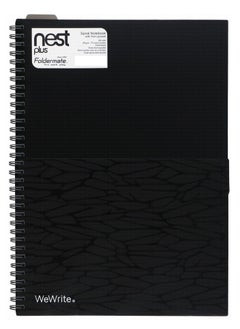 اشتري WeWrite Nest Plus A4 Black Spiral Ruled Notebook with Pocket في الامارات