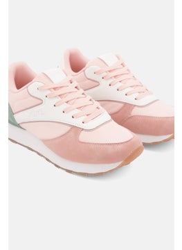 اشتري Women Lace Up Closed Toe Casual Shoes, Pink Combo في الامارات