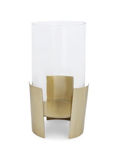 اشتري Beth Candle Holder, Gold & Clear - 14x29 cm في الامارات