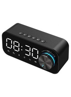 Buy Bluetooth Speaker with Alarm Clock Portable Small Stereo Wireless Speaker Mini Home Dual Alarm Clock High Volume Desk Speaker Overweight Subwoofer in Saudi Arabia