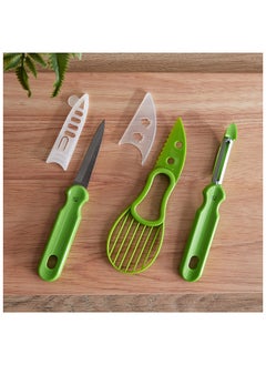 Buy Easy Chef Avocado Mix 3 in 1 Gadget Slicer with Peeler and Knife 22.5 x 2.5 x 6.8 cm in UAE