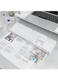 اشتري Retro Crystal Clear Mechanical Keyboard for Typing Xinghe White-Warm White [Green Axis] Single Keyboard في السعودية